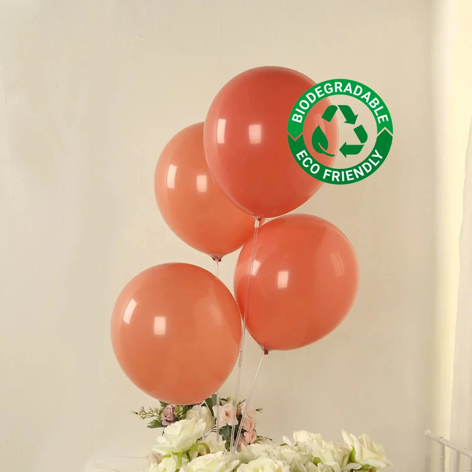 12" Matte Pastel Dusty Rose Biodegradable Latex Balloons Set (50 Pack) - Thick, Eco-Friendly Round Balloons for Wedding, Happy Birthday, Birthday Ideas Party Supplies