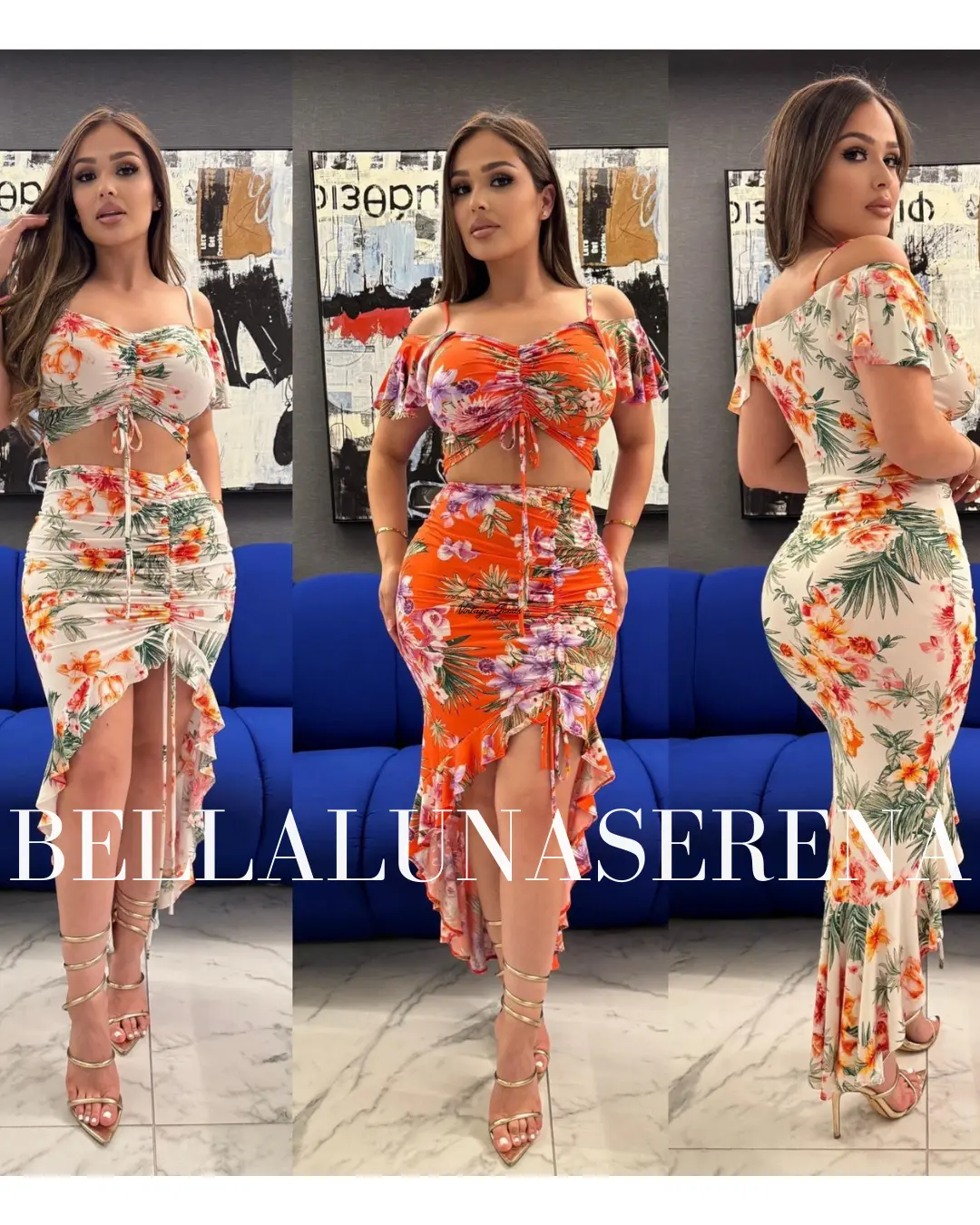 Imelda 2 pc set flower print Imelda 2 pc set flower print