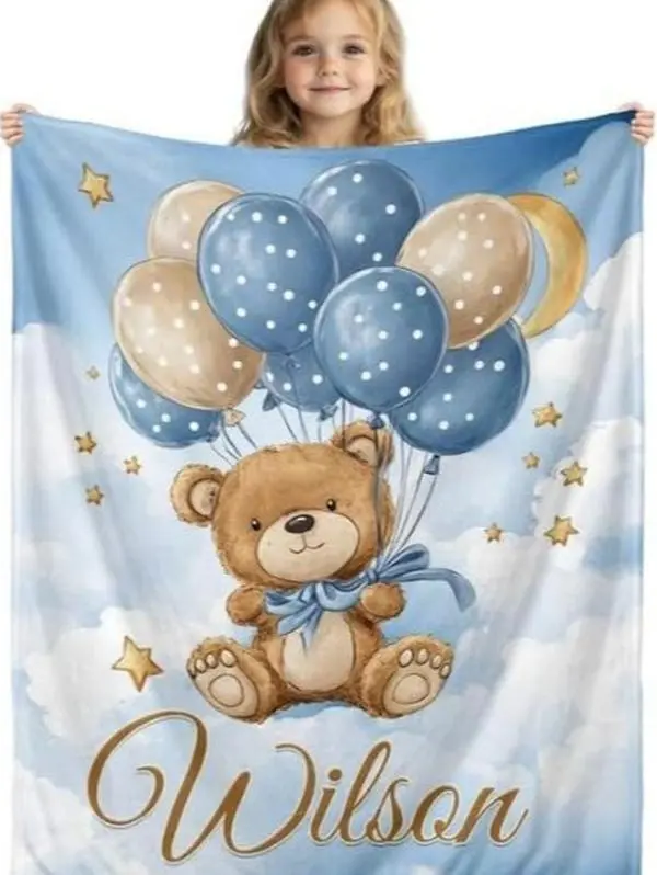 Personalized Super Soft Flannel Weave Cozy Throw - Custom Name, Soft Blanket Throw, Baby Items, 1-2 Holiday Birthday Gifts, USA-Printed, Next-Day Shipping, Bedding, Cozy Throw Blanket, Christmas
