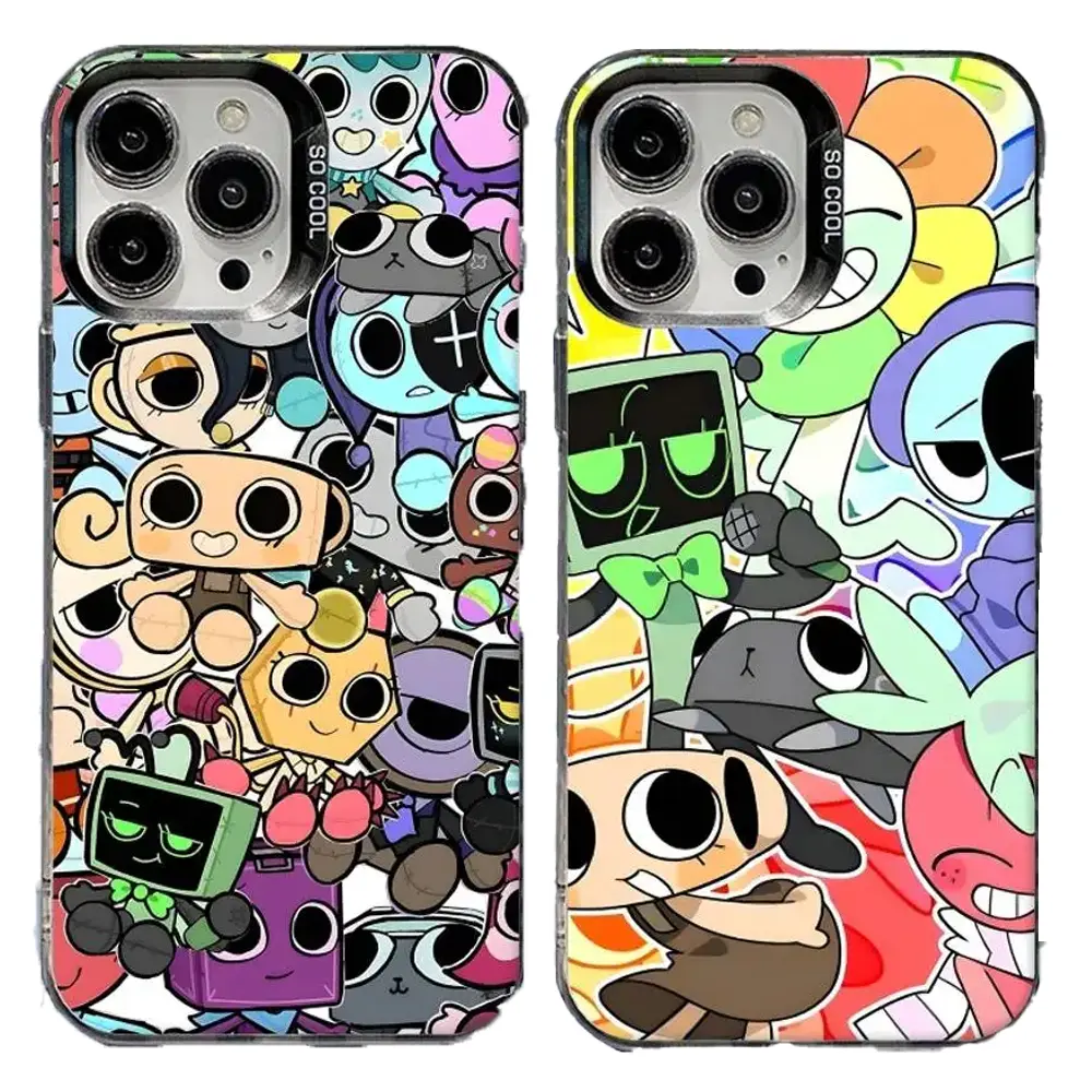 Dandy's World Roblox Cartoon Character Anti-Drop Eco-Friendly Smartphone Case - Handheld Cellphone Protection for iPhone 17,16 Pro Max,15,14 Plus,13,12,11 Devices - Teen Gamer Accessory Gift