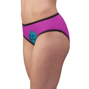 Eddie Blue Monster Women's Briefs — Fun Cartoon All-Over Print Panties