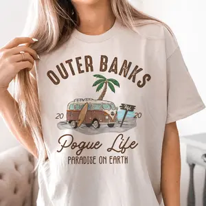 Outer Banks T-Shirt Paradise Tshirt   Tee Paradise on Earth T-Shirts  North Carolina Vacation Tee Surfing Tee Vacation Graphic Tees Womens Summer Tshirt Top Womenswear Comfortable Day