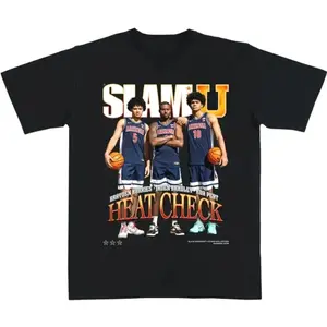 Arizona Basketball Slam T-Shirt – Vintage College Hoops Graphic Tee “Heat Check” Design for Arizona Basketball Fans FQG