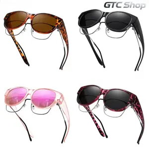 4-Pack Polarized Fit Over Sunglasses Men & Women, Large Frame UV400 Shades, Wear Over Prescription Glasses, Versatile Eyewear for Driving Travel Outdoor Daily Use