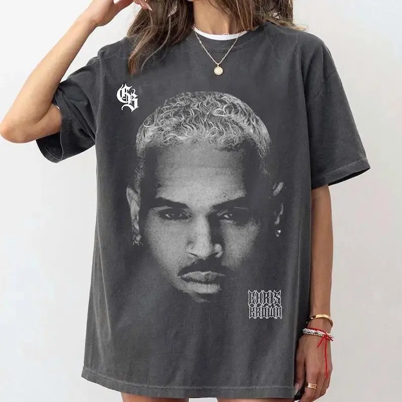 Gildan - The Face Of Breezy C.Brown Shirt, RnB Tee, C.Brown Fan Club Apparel, Breezy Tour Tee