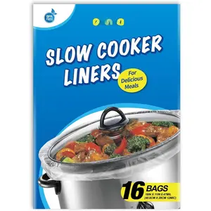 16 Counts Slow Cooker Liners Small Size(11 x 16 Inch) Kitchen Disposable Cooking Bags Fits 1 to 3 Quarts Safe for Oval or Round Pot (16)