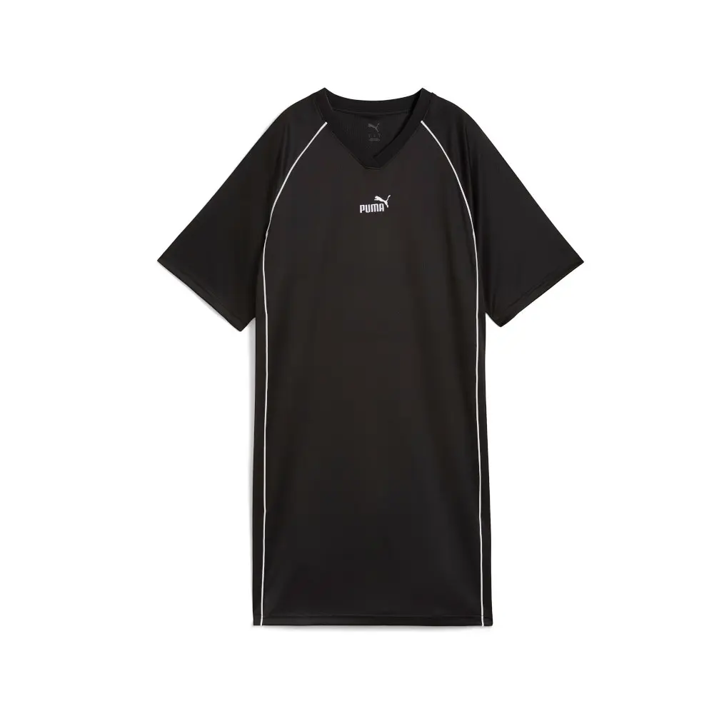 PUMA Womens Essentials Animal V-Neck Short Sleeve Dress Casual Casual - Black