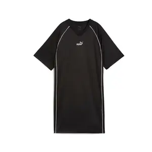 PUMA Womens Essentials Graphic Animal V-Neck Short Sleeve Dress Casual Casual - Black