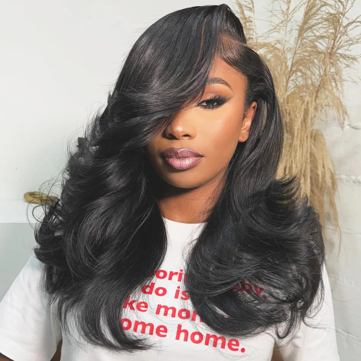 CurlyMe 7x5 Pre-Cut Lace C Part Body Wave Bleached Knots Wear Go Glueless Layer Cut Wig With Baby Hair