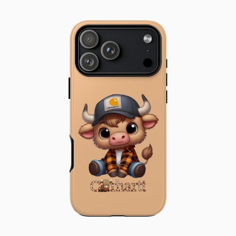 The Couple Cutest Highland Cow Carhartt Tough Phone Case For IPhone 17 Promax, For 16 - 11 Pro Max, Accessories Protection