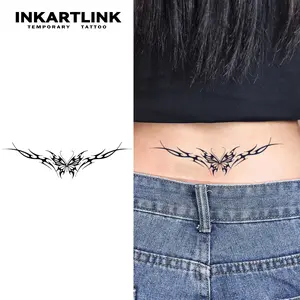 INKARTLINK Tattoo Tech, 2 Sheets Semi-Permanent Temporary Tattoos ,Succubus Tattoo 5,Adult Art Design,Lasts 1-2 Weeks, Waterproof, Realistic Look, No Adhesive, No Reflection,For Man And Woman,Ideal for Swimming, Party