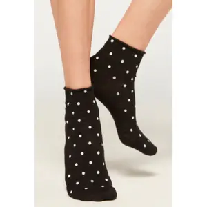 Italian polka dot linen socks