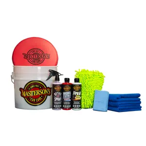Masterson's Car Care 10 Piece Ultimate Wash & Detail Bucket Kit - Complete Detailing Kit For Your Car, Truck, Motorcycle