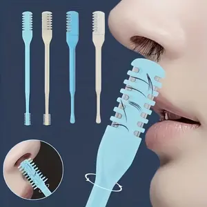 Double-Sided Nose Hair Trimmer Set, Portable Manual Nose Hair Trimming Kit, Unisex, 360-Degree Rotating Nose Care Tool