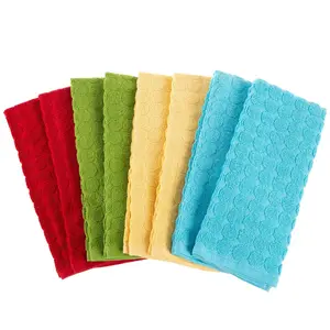Lavish Home Set of 8 Circle Design Cotton Kitchen Towels