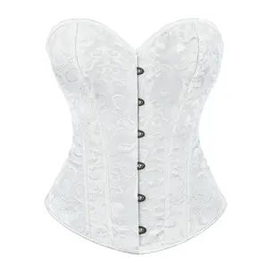 Corset Bone Clothing Steel Boned Court Corset Laced Waist Cincher Vintage Shapewear Abdominal Belt Tight Binding