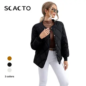 Scacto Women's Casual Long Sleeve Jacket Lightweight Coat Winter Fashion Outerwear
