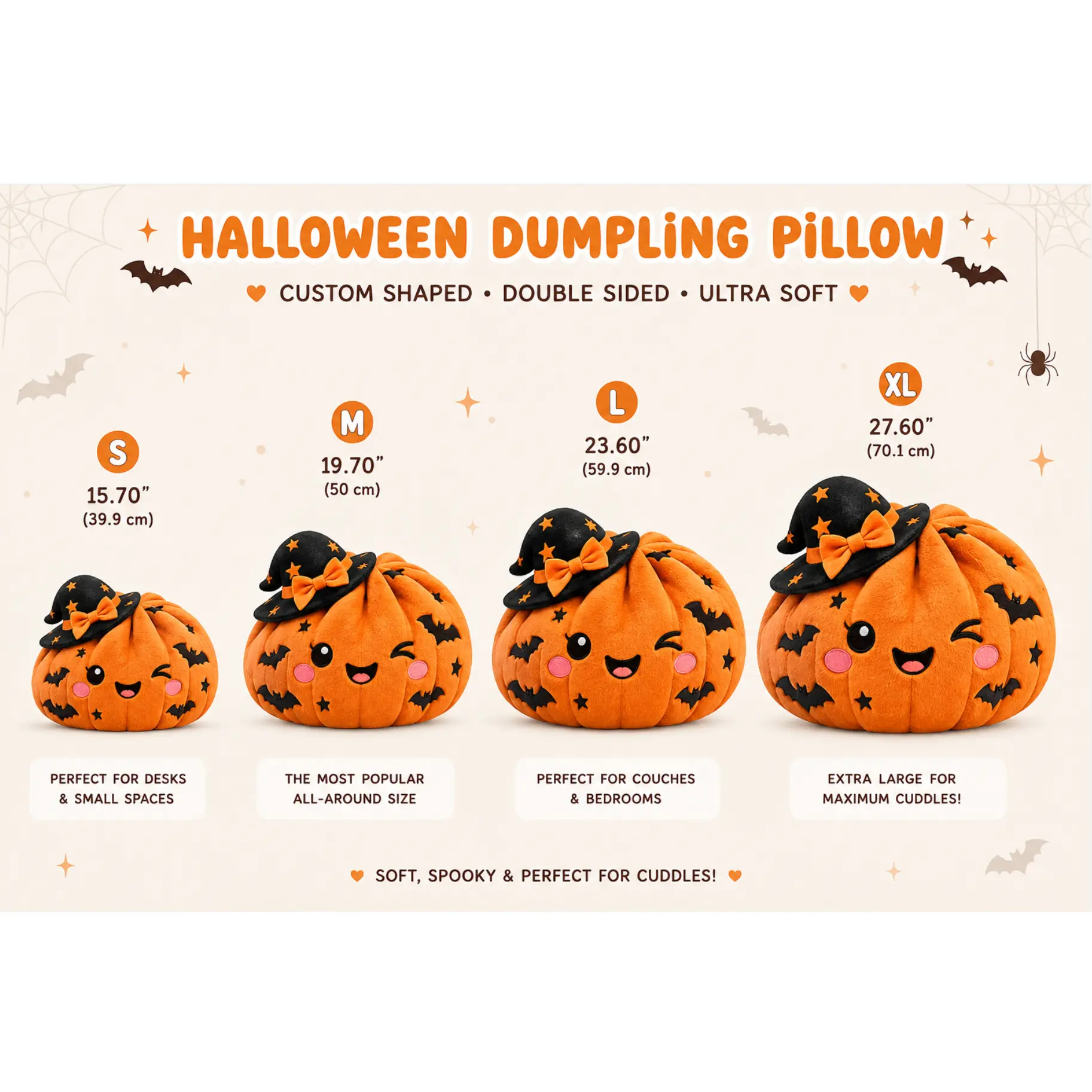 🎃 Boo the Halloween Dumpling™ Plush Pillow