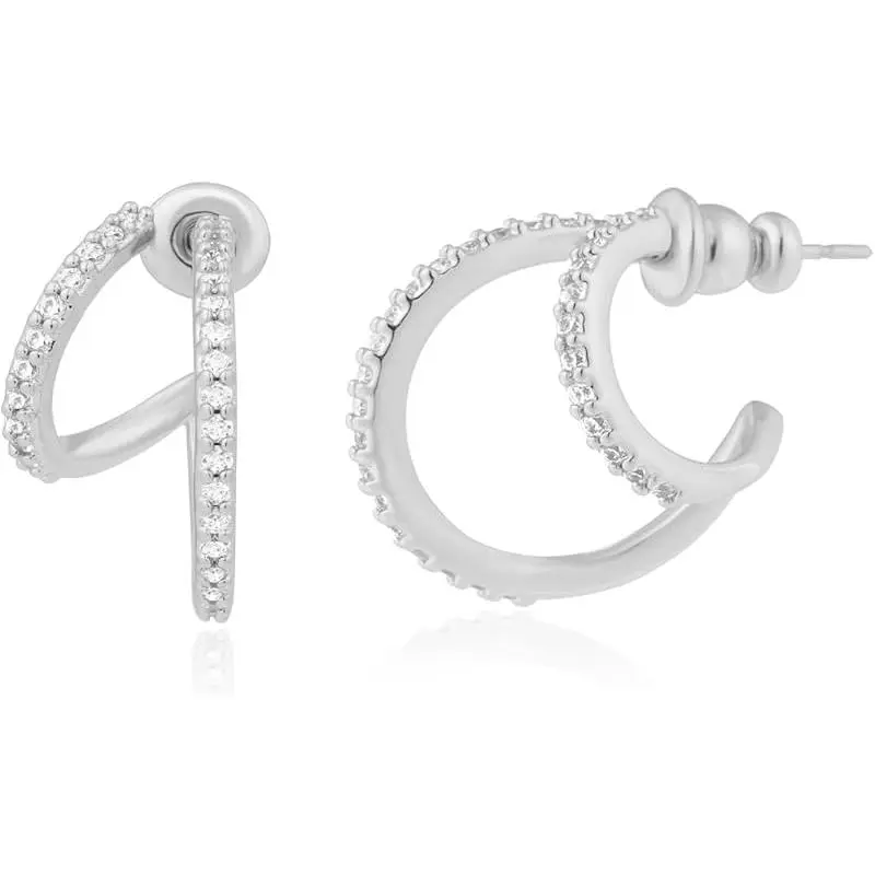 Illusion Earrings-White Gold