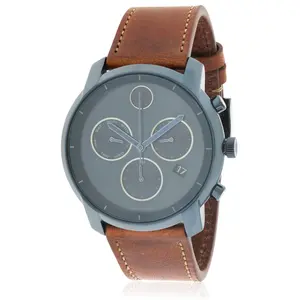 Movado Bold Leather Chronograph Mens Watch 3600476