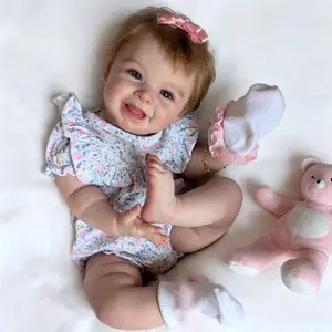 20 in Unisex Reborn Baby Alives Doll - Soft Cloth Body, Realistic Details, Cute Smiling Face, Rooted Hair, BPA-Free Bottle, All Seasons Toy for Children Development, Perfect Gift for Kids Ages 3+ Festival