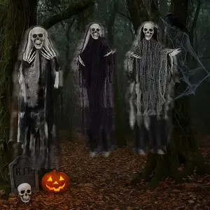 3-Pack Hanging Skeleton Ghosts Halloween Decor