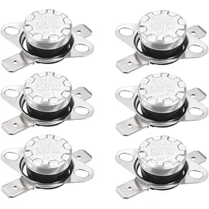 KSD301 Thermostat 60°C 10A Normally Closed N.C Snap Disc Limit Control Switch Microwave Thermostat Thermal Switch 6pcs