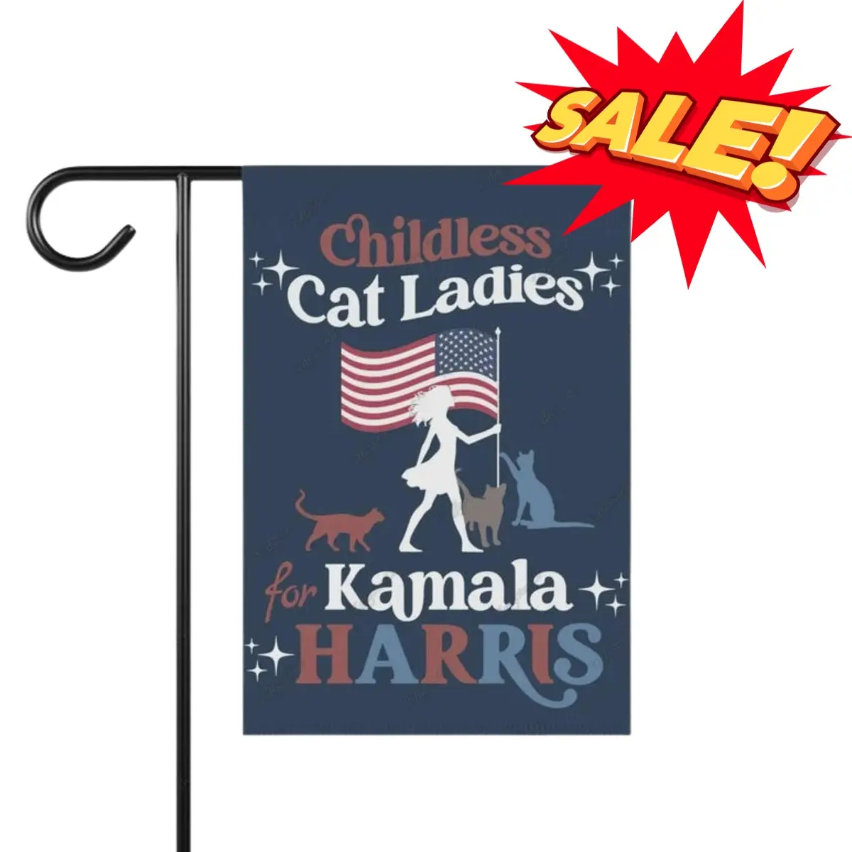 Kamala Harris Flag - Cat People For Kamala Harris Flag - Madam President Support Flag - Vote Harris Walz Yard Flag - Cat Lady Garden Flag - Election 2024 Flag -Ideal Gift Option - Decor - Vote Harris Walz Flags
