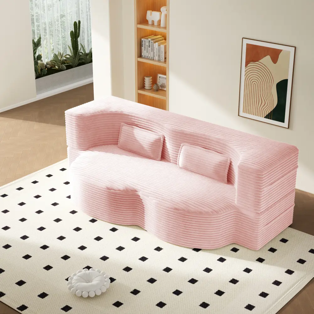 Twin Size + Corduroy + Baby Pink