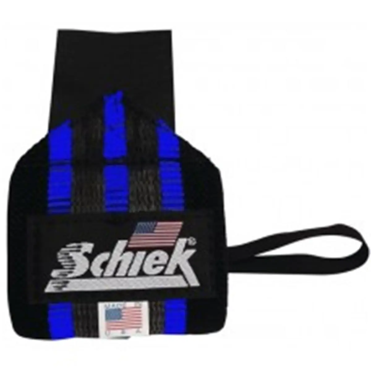 212 MAIN Schiek Sports Heavy Duty Hook-Loop Wrist Wraps - 18 in. Reinforced Elastic Blue Line Wrist Support for Sports & Outdoor Activities, Maximum Stability