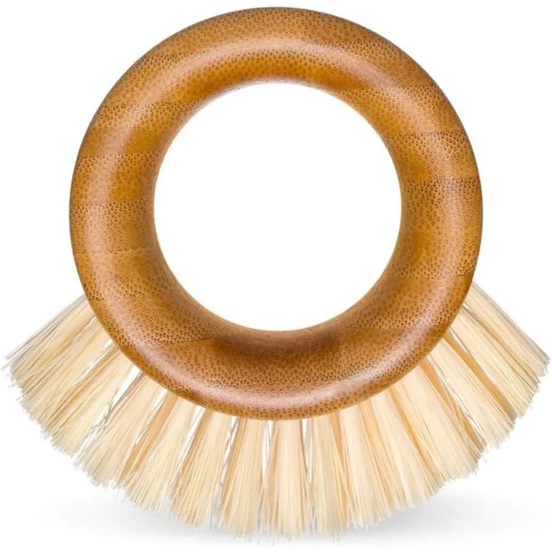 The Ring Bamboo Vegetable and Fruit Cleaning Brush - A Versatile Scrubber for Food, Including Potatoes, Mushrooms, and Veggies with Recycled Bristles