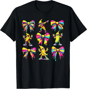 Banana Coquette Bow Drip Men Women Youth Boys Girls T-Shirt - Crewneck Men Women Youth Boys Girl T-shirt Cotton Fabric
