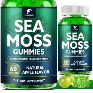 Sea Moss Gummies - Irish Sea Moss Gummies for Adults & Kids - Advanced Superfood Seamoss Supplement with Organic Bladderwrack & Burdock Root Extract，ACV for Daily Immune, Gut Cleanse, Vegan, 60 Counts
