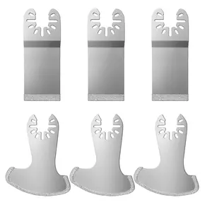 6Pcs Diamond Oscillating Multi Tool Blades Kit for Grout Removal Fit Most Models