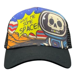 Give Me Some Space Hat Funny Sarcastic Special Effect Graphic Novelty Cap Funny Hats Funny Space  Novelty Caps for Men Trucker Standard