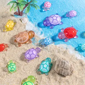 30 Pcs Medium Glow in The Dark 3D Resin Turtles Miniature Garden Figurines,Accessories for Decorating DIY Dollhouse Fish Tank Fridge Wall Art, Safe, Durable, Non Fading