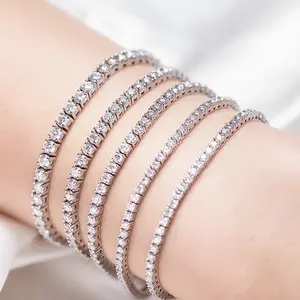 Custom Moissanite Diamond Tennis Bracelet Chains Iced Out 925 Silver MEXI LUXURY