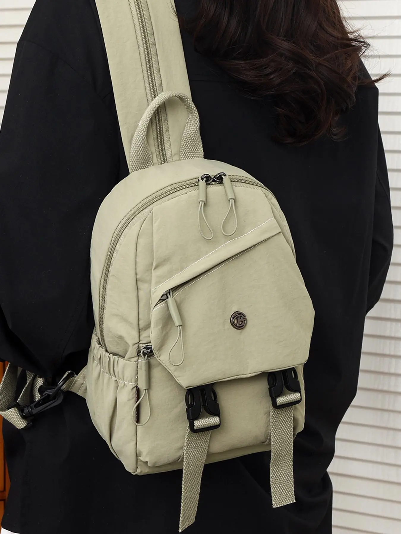 versatile backpack, casual textured one-shoulder chest bag, student commuting backpack, Backpack for college, suitable for commuting, daily matching, Lightweight Casual Daypack, Travel Backpack, Lightweight Sling Backpack, Portable Lightweight Backpack