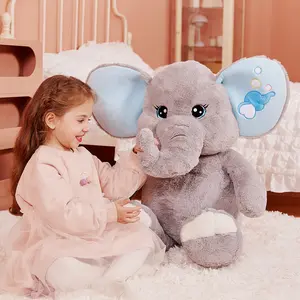 IKASA Giant Elephant Stuffed Animal Plush Toy,Large 30" Cute Jumbo Soft Toys,Huge Big Size Fluffy Plushy Fat Oversized Plushie,Gifts for Kids