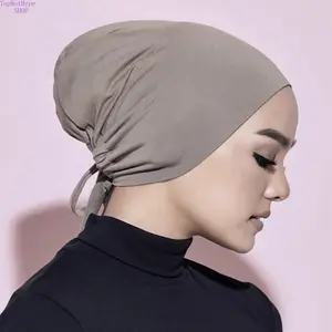 Premium Pure Mercerized Cotton Hair Scarf Cap, Adjustable Elastic Strap Turban, Soft Yarn Breathable Head Cover, Stylish Stretch Headwear for Women, Suitable for Daily Casual, Outdoor and All Season Wear