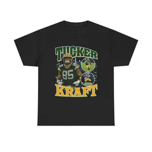 Green Bay Tucker Kraft Bootleg Style Throwback Style T-Shirt Men's Adult