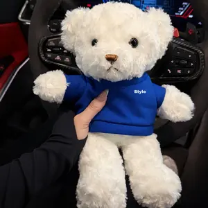 Cute INFINITI Teddy Bear with Car Emblem - Soft Plush Stuffed Animal Car Logo Bear Doll, Customized Logo, Perfect Christmas Gift