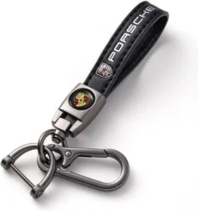 Car Keychain Keyring - Universal Lanyard for Women & Men, Compatible With Porsche Panamera Cayenne Macan Boxster Taycan Cayman 718 911 Key Fob Holder Replacement