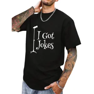 100% Cotton I Got Jokes Improv Stand Up Comedian Funny Microphone Comedy T-Shirt