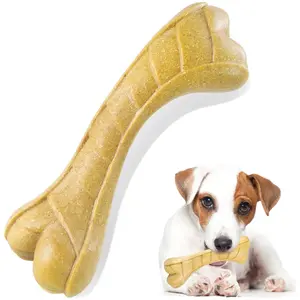 Indestructible Dog Toys for Aggressive Chewers Medium Small Breed, Tough Dog Chew Dog Bones for Aggressive chewers, Interactive Nylon Dog Chew Bones Toys for Boredom, Puppy Teething Toys Gifts