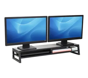 Mind Reader 2-Tier MDF Double Monitor Stand, Dual Screen Riser