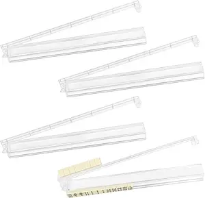 Mahjong Racks with Pushers for Tiles Sets on Wooden Table, 4pcs American Mah Jongg Game Acrylic Shuffler 18.5 inch, Supplies, Gift for Thanksgiving, Christmas Party