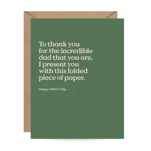 Incredible Dad Funny Father's Day Card | Gift Card with Envelope | Gift Card with Envelope