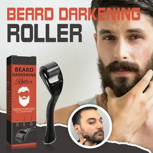 Derma Roller for Skin Hair & Beard Women Men Titanium Microneedling Roller for Face Scalp Safe Easy Strong Root Moisturizing Softening Men's Nourishing Growth Comb for Beard Care Liquid Hair Men Beard Growth
