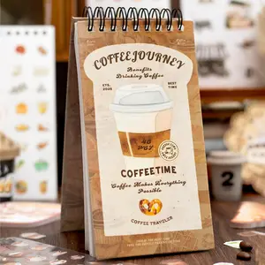 18 Sheets/book Coffee-Themed Stickers, Sticker Cards, Afternoon Tea Decor for Scrapbooking & Crafting, Perfect for Coffee Lovers